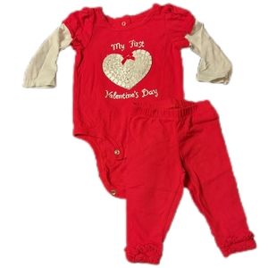 0 to 3 M Girl First Valentines Day Outfit Koala Kids Brand